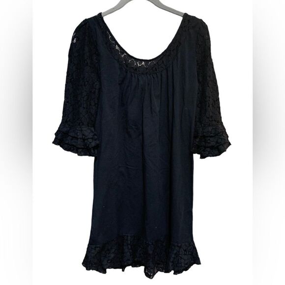 MODA INTERNATIONAL Lace Trim Dress XS Black - Picture 2 of 8